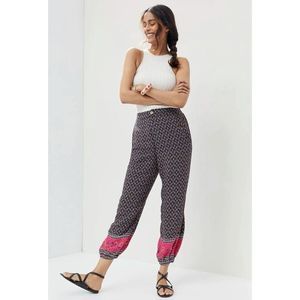 Anthropologie Smocked Ballon Legged Pants Printed Blue Large New